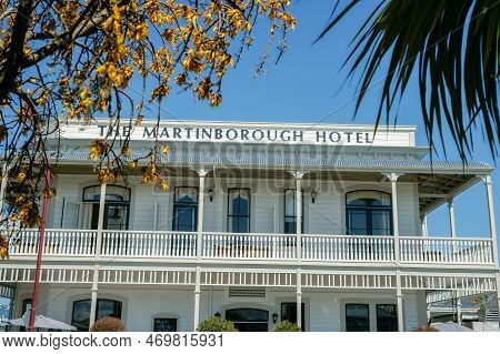 Martinborough New Zealand October 4 2010; Editorial-landmark Colonial Style Martinborough Hotel.