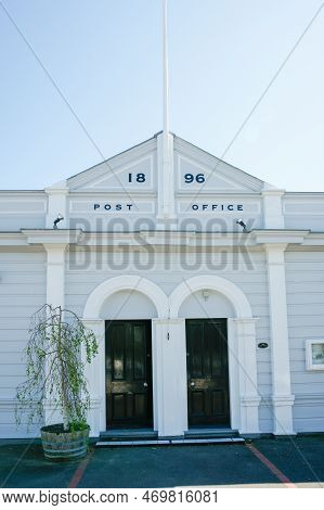 Martinborough New Zealand October 4 2010;  -historic 1896 Post Office Building In Architectural Colo