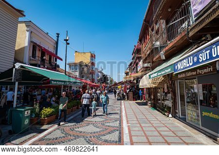 Edirne, Turkey - September 2022: Edirne Downtown Street View In The City Of Edirne, Turkey. Edirne I