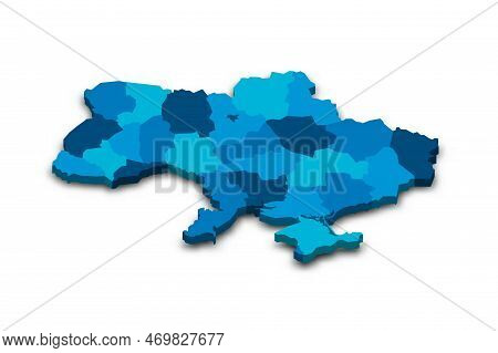Ukraine Political Map Of Administrative Divisions - Regions, Two Cities With Special Status Of Kyiv 