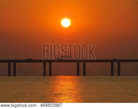 Beautiful And Stunning Sunset At Lau Fau Shan,