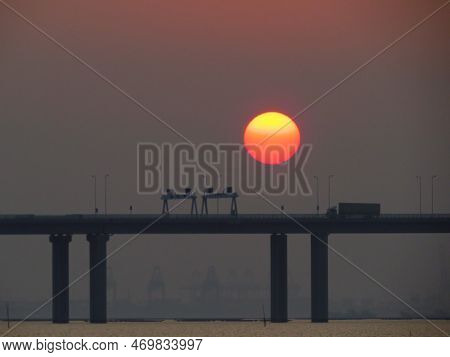 Beautiful And Stunning Sunset At Lau Fau Shan,
