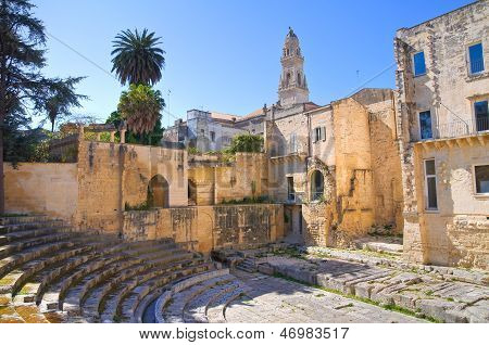 Římské divadlo. Lecce. Puglia. Itálie.