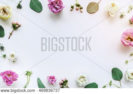 A Image Of Avalanche Roses Frame On White Background