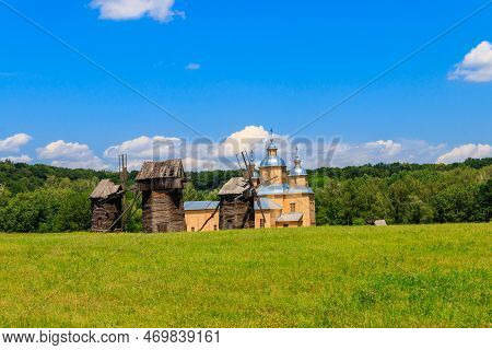 View Of Open-air Museum Of Folk Architecture And Folkways Of Ukraine In Pyrohiv (pirogovo) Village N