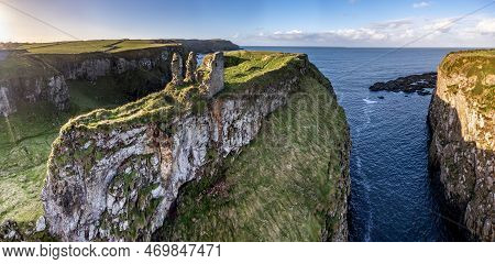 Dunseverick Castle Is Located West Of The Village Of Dunseverick, In County Antrim, In Northern Irel