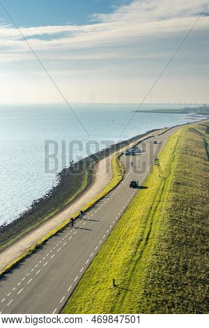 Overview From The Wetlands In Burgh-haamstede, From The Plompe Tower. Zeeland, The Netherlands.