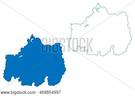 Lake Catemaco (united Mexican States, Mexico, Central America) Map Vector Illustration, Scribble Ske