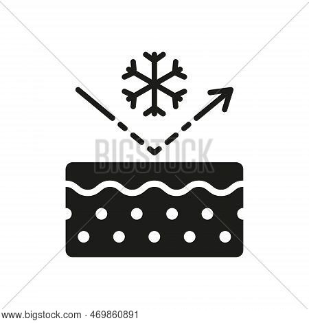 Protection Of Skin Frostbite Silhouette Icon. Effect Of Skin Cold Glyph Pictogram. Barrier From Cool