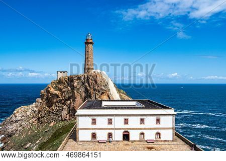 Lighthouse Of Cabo Vilan Near Camarinas In Galicia,spain, Europe