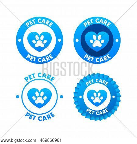 Pet Care Icon. Pet Shop, Hotel, Veterinarian. Vector Stock Illustration.