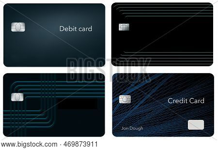 Here Are Modern Partially Blank Generic Credit Or Debit Cards Forl Use As A Graphic Resource. Image 