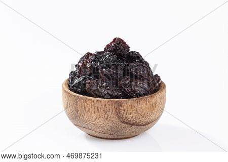 Healthy Food - Nuts Dehydrated Grapes; Photo White Background