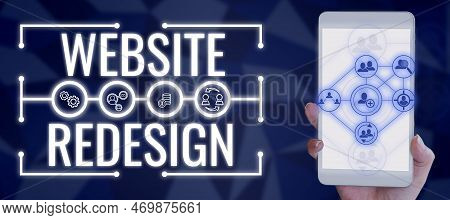 Text Caption Presenting Website Redesign. Conceptual Photo Modernize Improver Or Evamp Your Websites