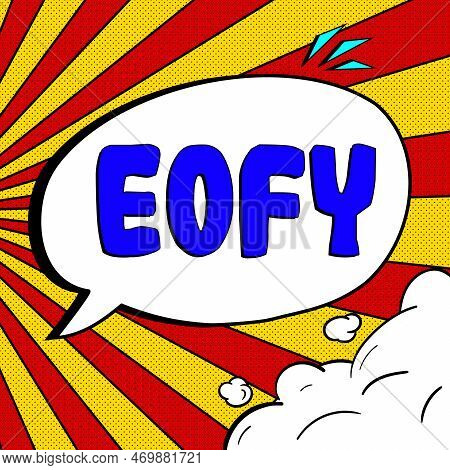 Text Showing Inspiration Eofy. Concept Meaning A Mega Sale Held On An End Of A Financial Year