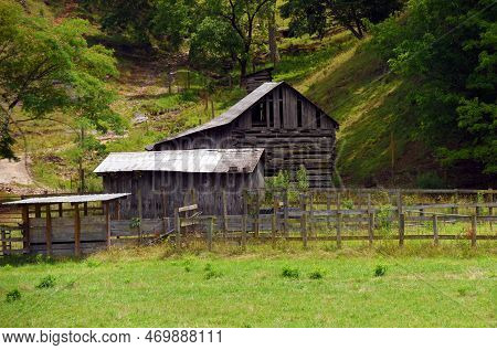 Pole Barn And Silo In The Appalachians