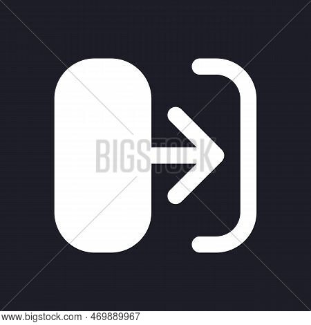 Transition White Pixel Perfect Solid Ui Icon. Connect Shots In Video Footage. Post-production. Silho