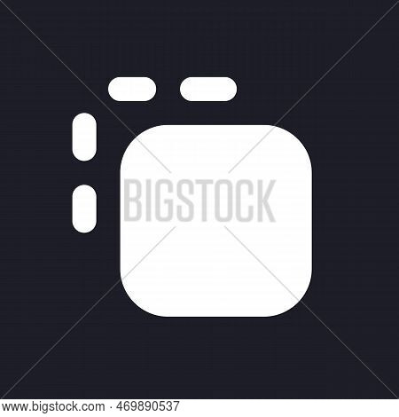 Dissolve White Pixel Perfect Solid Ui Icon. Editing Transition. Post-production Process. Silhouette 