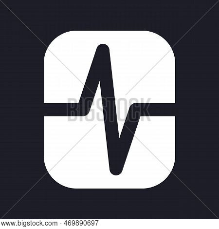 Heartbeat Animation Effect White Pixel Perfect Solid Ui Icon. Video Editing Feature. Silhouette Symb