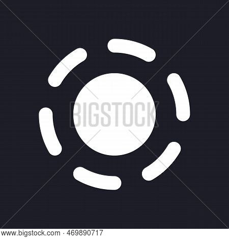 Breathe Animation Effect White Pixel Perfect Solid Ui Icon. Add Relaxation Feeling To Video. Silhoue