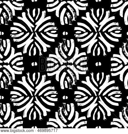 Noisy Seamless Pattern Hand Drawn With Dry Brush