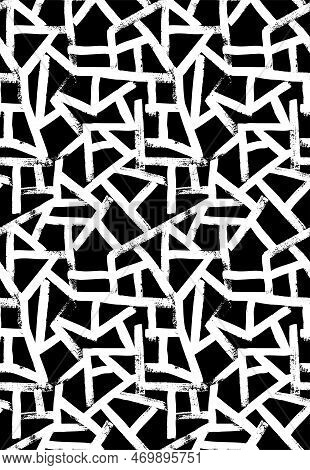 Noisy Seamless Pattern Hand Drawn With Dry Brush