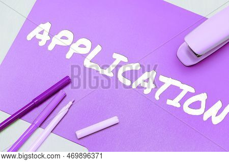 Writing Displaying Text Application. Conceptual Photo An Order For Something Formal And Usually Writ