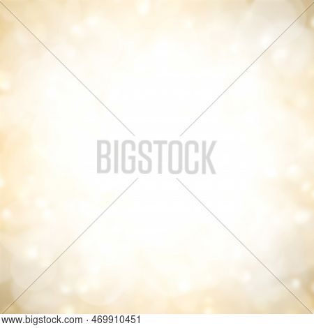 Christmas Golden Glowlight Glitter Blur Bokeh Abstract  Background.concept For Holiday Xmas And Happ