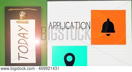 Conceptual Caption Application. Business Concept An Order For Something Formal And Usually Written F