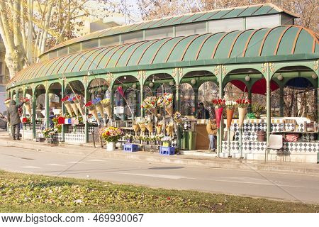 Tbilisi, Georgia - January 18 , 2023: A Flower Market At The Orbeliani Square In The Downtown Tbilis