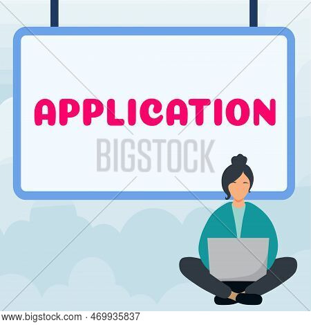 Inspiration Showing Sign Application. Business Overview An Order For Something Formal And Usually Wr