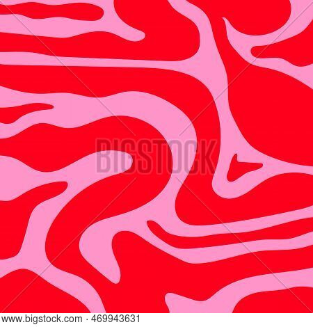 Colorful Geometric Shape Background In Trendy Riso Graph Print Texture Style.