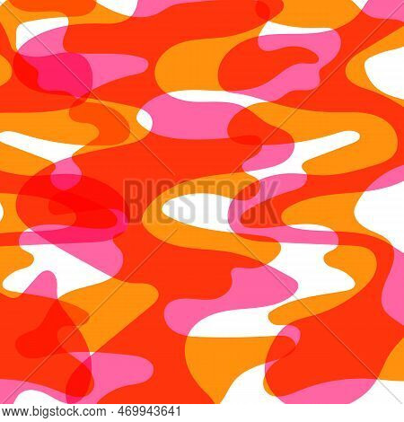 Colorful Geometric Shape Background In Trendy Riso Graph Print Texture Style.