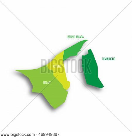 Brunei Political Map Vector Photo Free Trial Bigstock 469949887