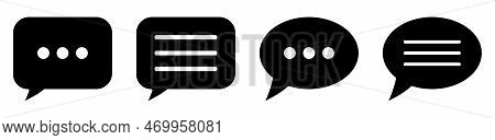 Chat Icon Message Symbol. Vector Isolated On Background.