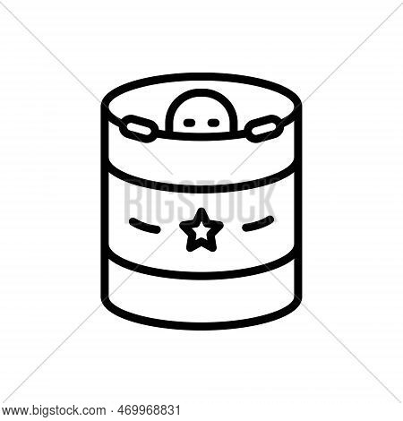 Black Line Icon For Hidden Lurking Cryptic Concealed Hide-and-seek Invisible