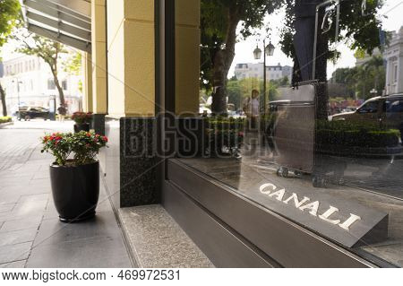 Hanoi, Vietnam, January 2023. External View Of The Casali Luxury Brand Store In The City Center