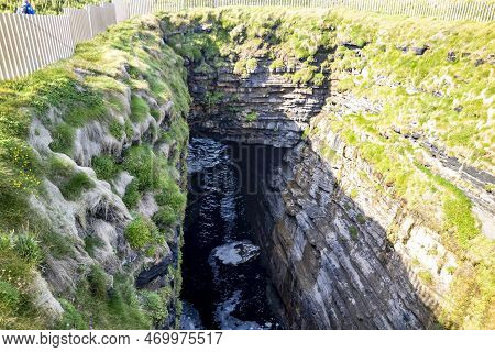 The Blowhole At Downpatrick Head In County Mayo - Ireland