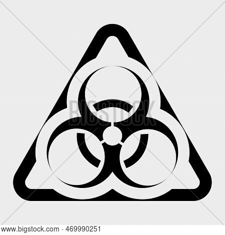 Biological Hazard Black Icon On White Background