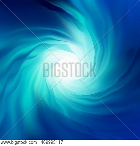 Blue Spiral Wormhole. Eps 10 Vector File Included