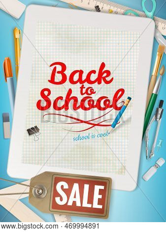 Back To School Sale Background. Eps 10 Vector File Included