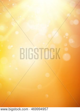Beautiful Autumn Background With Sun. Eps 10 Vector File Included
