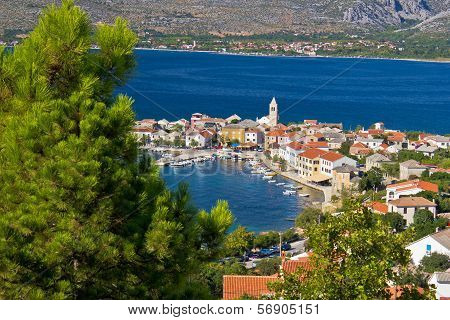 Adriatic Town Of Vinjerac Aerial View