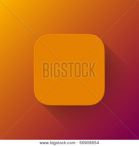 Orange Abstract App Icon Blank Template