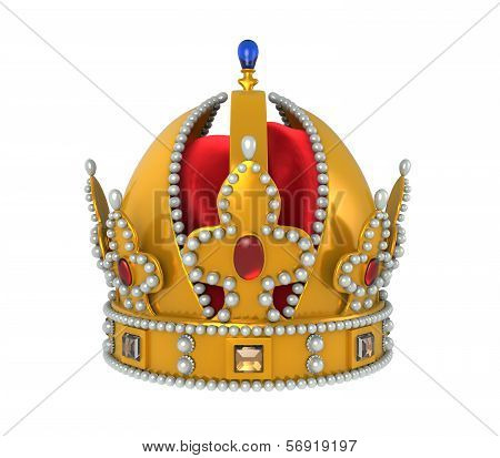 Gold Royal Crown with Jewels