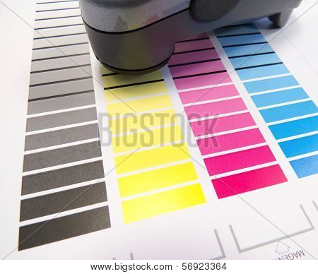 Spectrometer On Colour Chart