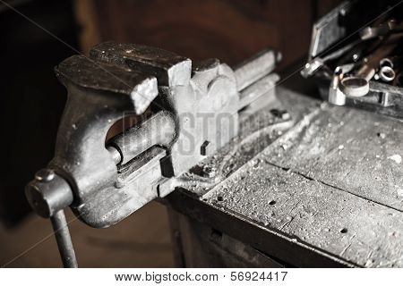 Iron Vice In Workshop