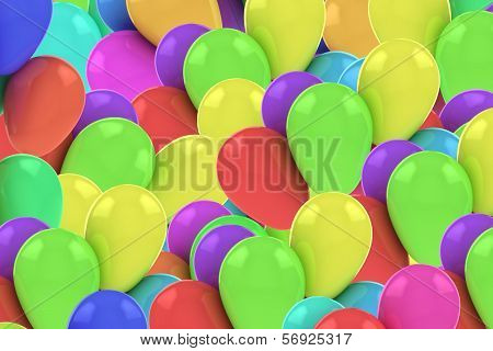 Colorful Balloons Backdrop