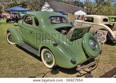 1936 Ford Two-door Coupe With Rumble Seat Rear Side View