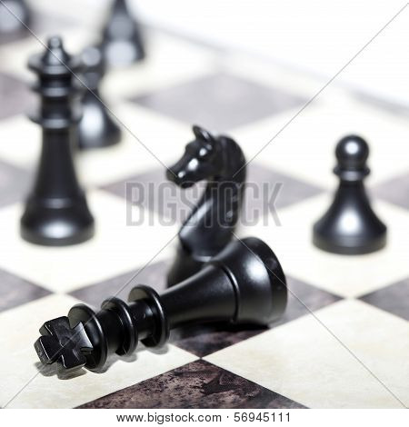 chess figures - strategy and leadership concept